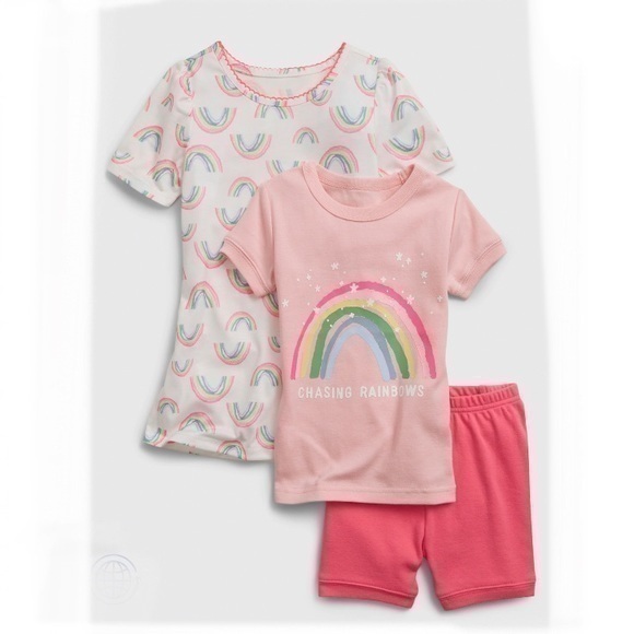 Gap 3 pcs Girls Nightgown Pajamas Set - Picture 1 of 8